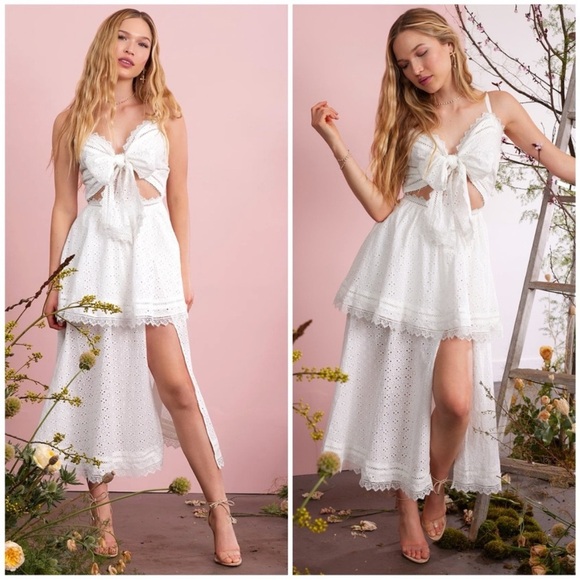 V. Chapman Panna Cotta Midi Dress White - Picture 2 of 10